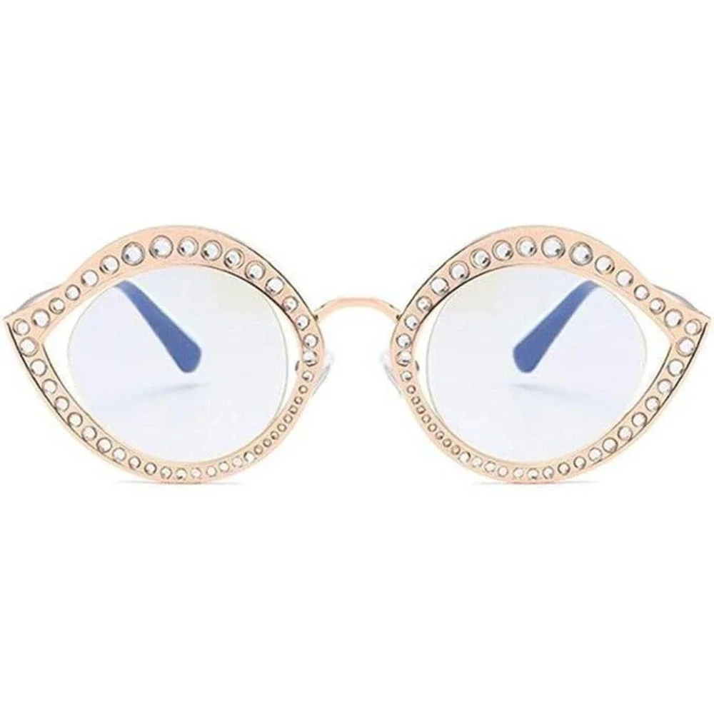 Rhinestone Glasses Frames‎ Fashion Eyeglasses Costume Party Funky Festival Style